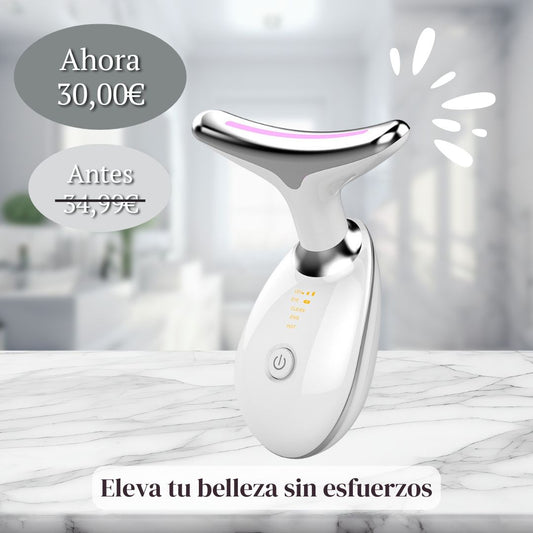 Masajeador facial lifting EMS- Dispositivo Facial de Limpieza con 3 Luces LED