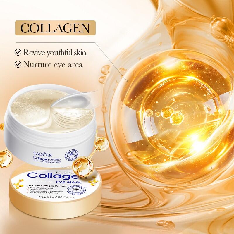 Parches para Ojos Antiedad con 10 Veces Más Colágeno (80g) – Hidratación y Rejuvenecimiento Instantáneo